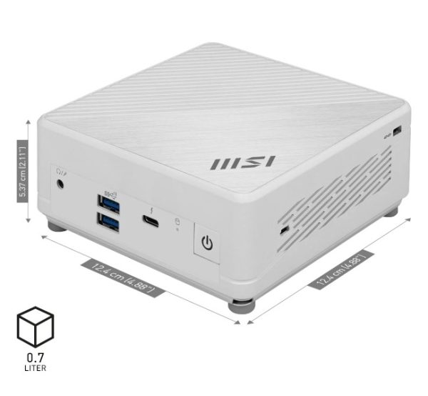Mini namizni računalnik MSI Cubi 5 12M-264BEU i3 - 8GB - 512GB SSD - WiFi 6E + BT 5.3 - 1Gbps + 2.5Gbps - slika 3