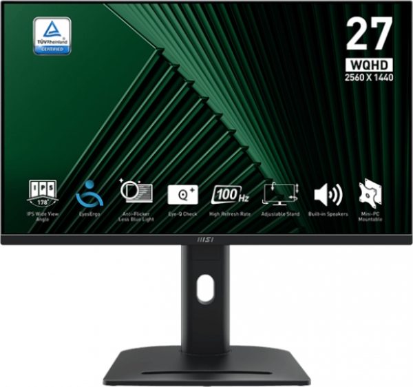 Zaslon MSI PRO MP275QPG - 27" - WQHD - IPS - 100Hz - 1ms (MPRT)