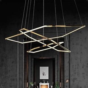 Stropna svetilka TITANIUM fi60 + fi80 + fi100 3000K 72W kovinska – sodobna zlata LED svetilka s toplim sijajem