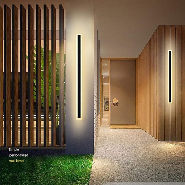 Moderna črna LED stenska svetilka 24W, 80 cm, notranja/zunanja 1 Stenska svetilka I 24W črna – moderna LED svetilka za notranjo in zunanjo montažo