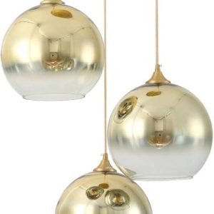 Stropna viseča svetilka s tremi kroglicami D300 3000K 9–15W zlata – elegantna dekorativna svetilka za jedilnico ali dnevno sobo