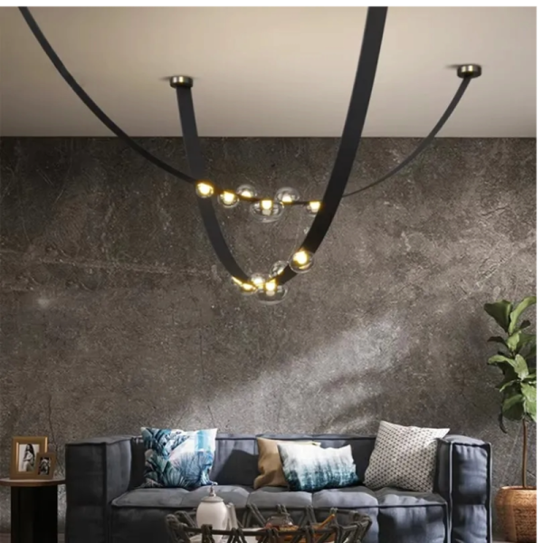 LED stropna viseča svetilka L3000xŠ83 mm usnje + steklo 21W – luksuzna linearna svetilka iz naravnih materialov 2 LED stropna viseča svetilka L3000xŠ83 mm usnje + steklo 21W – luksuzna linearna svetilka iz naravnih materialov - slika 2