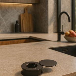 Vgradna vtičnica fi80 PVC s pokrovom EU + USB A/C