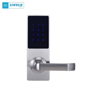 Pametna ključavnica (leva) - z ročajem pravokotna siva SHL018-S