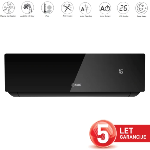 VOX IJP12-PCPMWB Klimatska naprava 3,5 kW WiFi plazma A++ inverter 1 VOX IJP12-PCPMWB klima naprava WiFi Plasma sterilizacija Anti PM2.5 črna inverter
