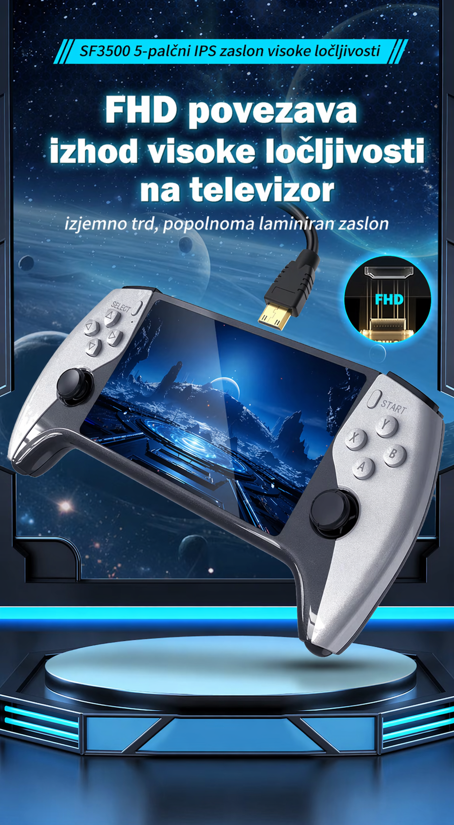 SF3500 Retro igralna konzola 5'' HD, 64GB, 20000 iger 1 SF3500 Retro igralna konzola 5'' HD, 64GB, 20000 iger
