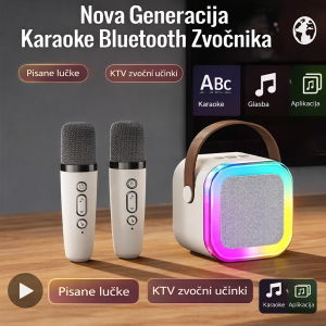 Bluetooth karaoke zvočnik z mikrofonom prenosni mini