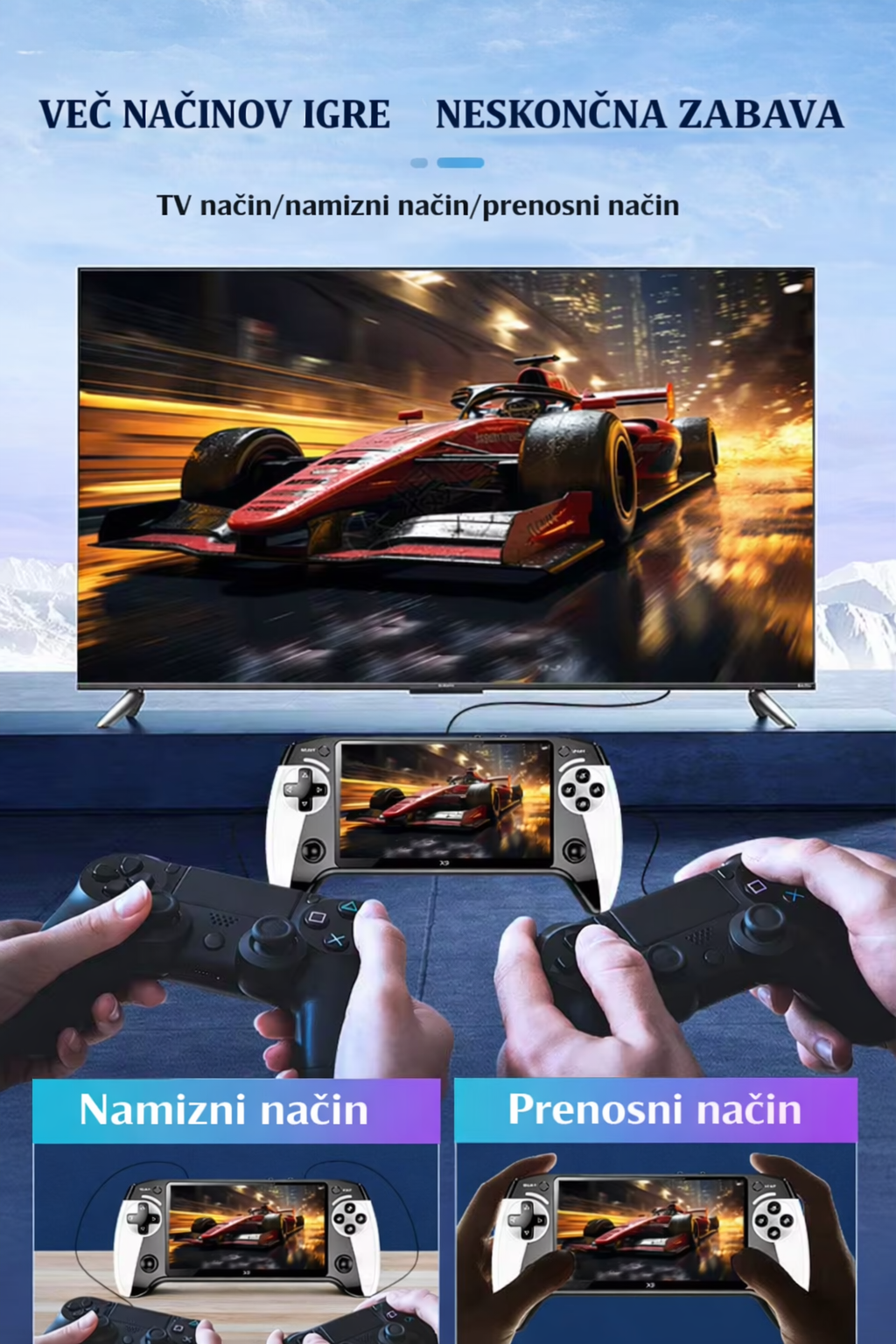 Prenosna igralna konzola X9 5.5'' HD 7 Prenosna igralna konzola X9 5.5'' HD - slika 7